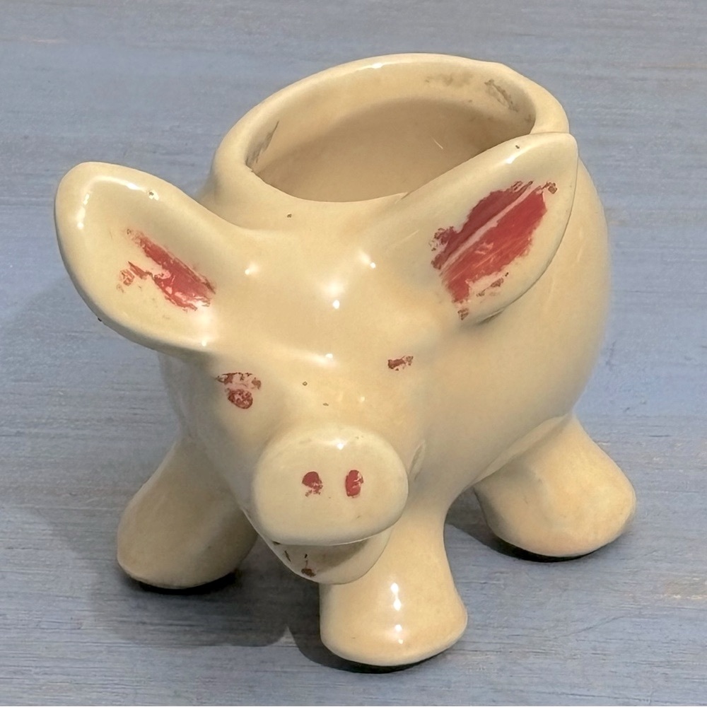 Vintage Pottery Pig Planter